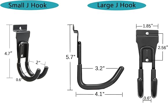 Slatwall Accessories, Slatwall Hooks, Multi Size Slat Wall Accessory
