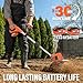 MAXLANDER 18V Cordless Tiller Cultivator, 9-Inch Electric Garden Tiller with 48 Steel Tines, 360RPM Battery Powered Rototiller for Gardening,2 x 3.0Ah Battery and Charger Included