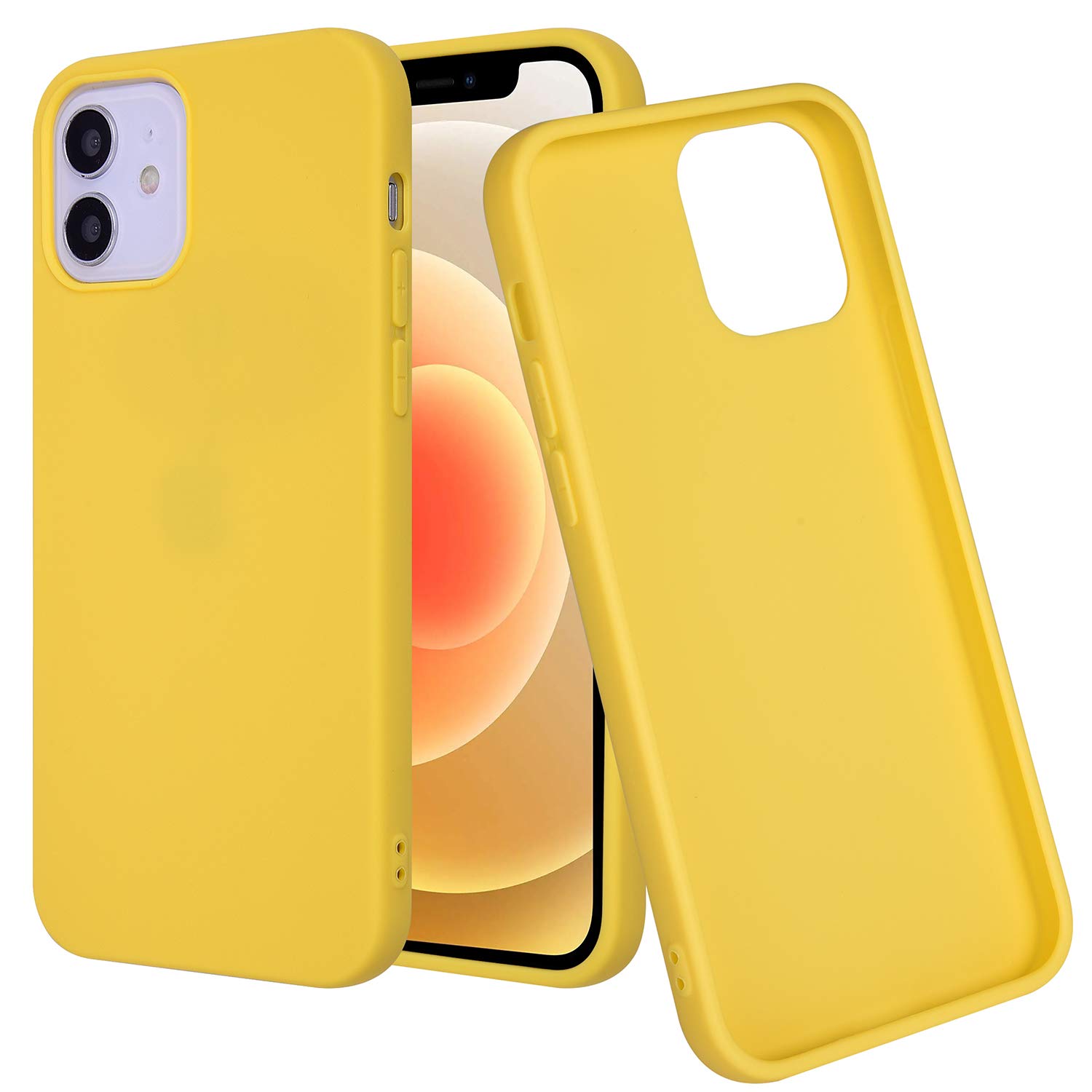 Wisdompro Custodia IPhone 13 Mini: 5 Copertine Morbide In TPU Ultrasottile (Giallo, Rosso, Verde, Azzurro, Rosa) + Panno - 2