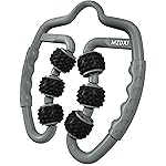 MZDXJ Cellulite Massage Tool Muscle Roller - Deep Fascia Massager & Dimpled Skin Remover for Legs, Thighs & Buttocks - Anti-Cellulite Roller, Smooth Skin, Pain Reliefs (Grey Black-6Wheel)