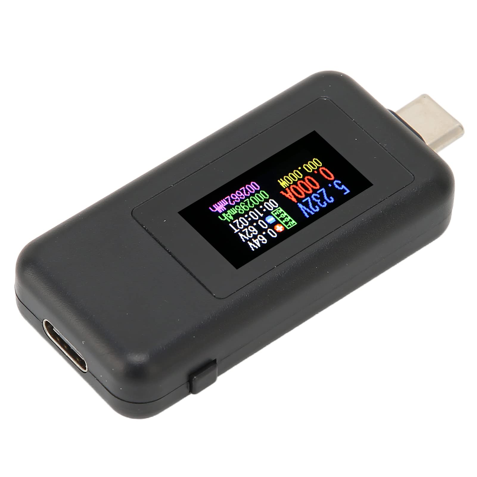 Folany Digital USB Tester, Long Service Life High Accuracy Power Off Storage USB Tester Real Time Detection for Phones Laptops for Car