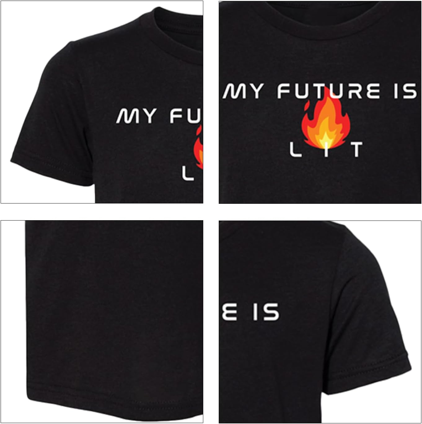 My Future is Lit Graphic T Shirt, Soft Unisex Inspirational Tee, Cotton Blend Motivational Casual Top, Positive Mindset