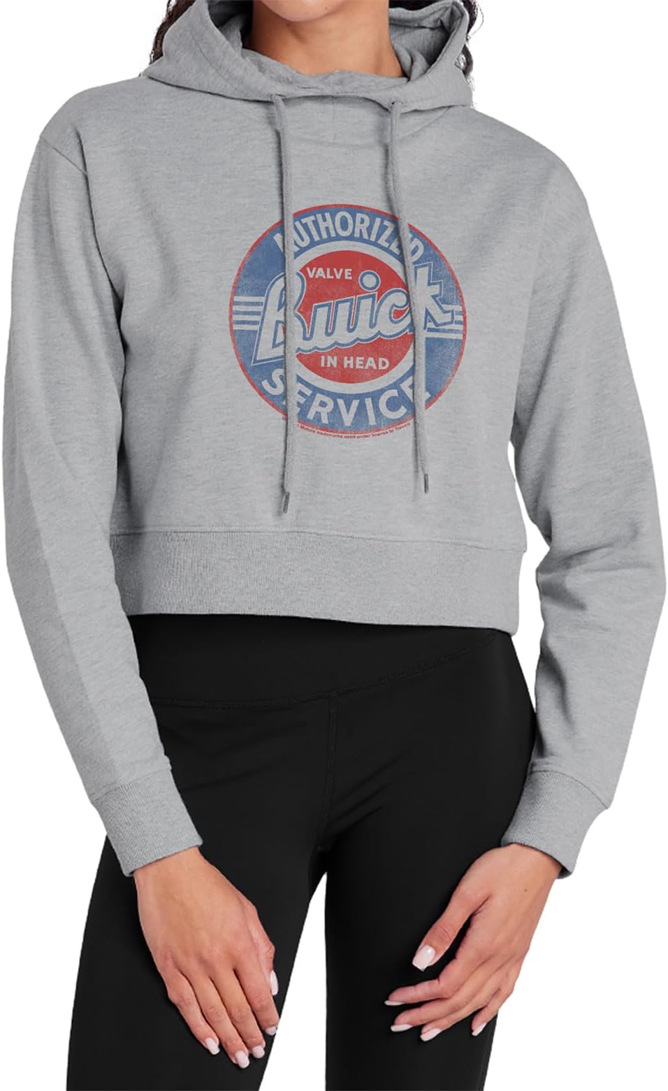 Buick Service Logo Women's Cropped Hoodie Pullover Sweatshirt