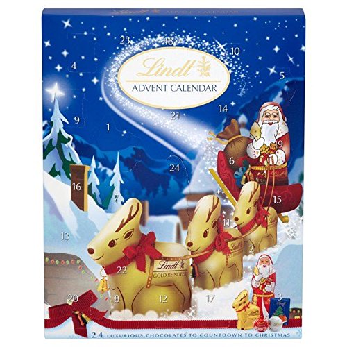 Lindt Calendario de Adviento de 160 g, paquete de 6