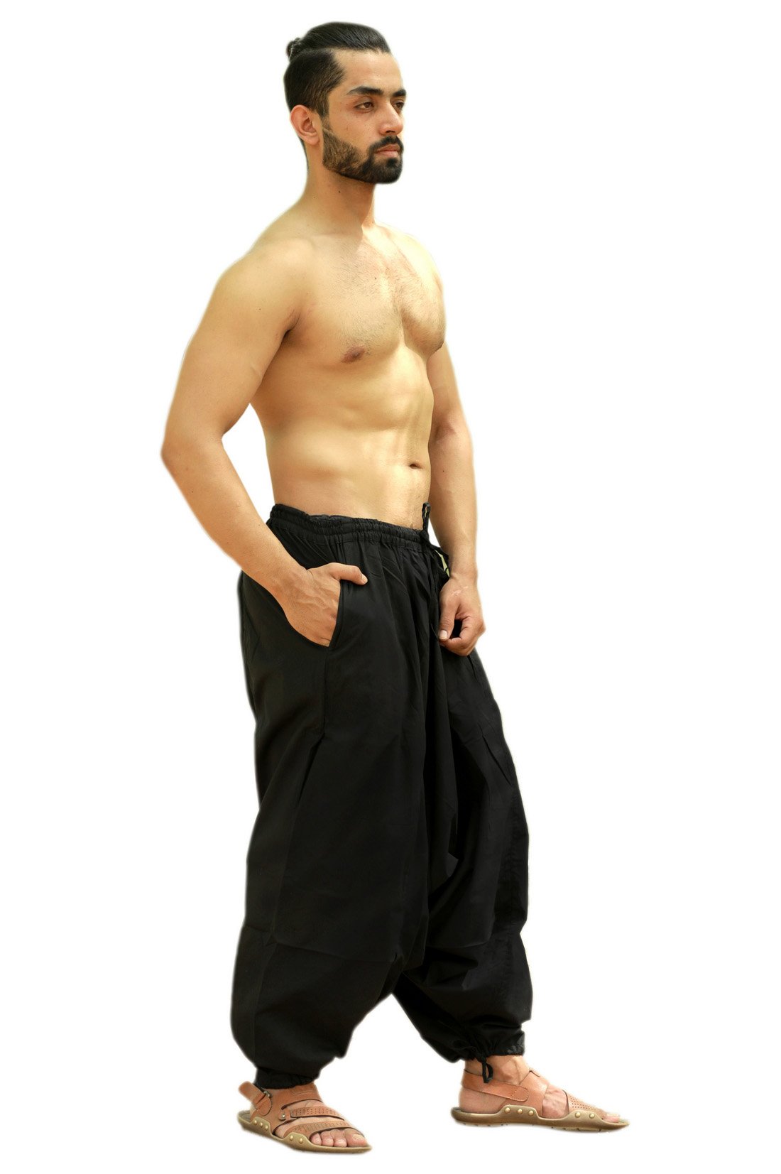 SARJANA HANDICRAFTS Pantalon de Yoga en Coton pour Homme