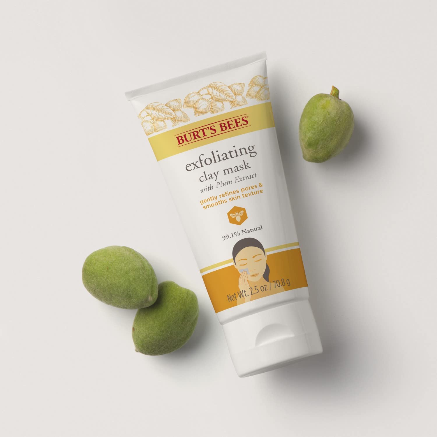 Burt's Bees Exfoliating Clay Mask for Unisex, 2.5 Ounce