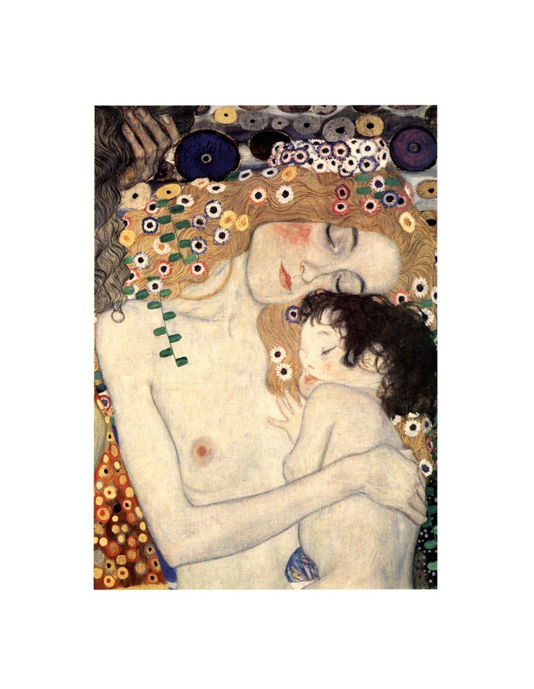 Amazon.co.jp: 3人の女性の年齢 - 母と子、c.1905 (詳細) グスタフ 