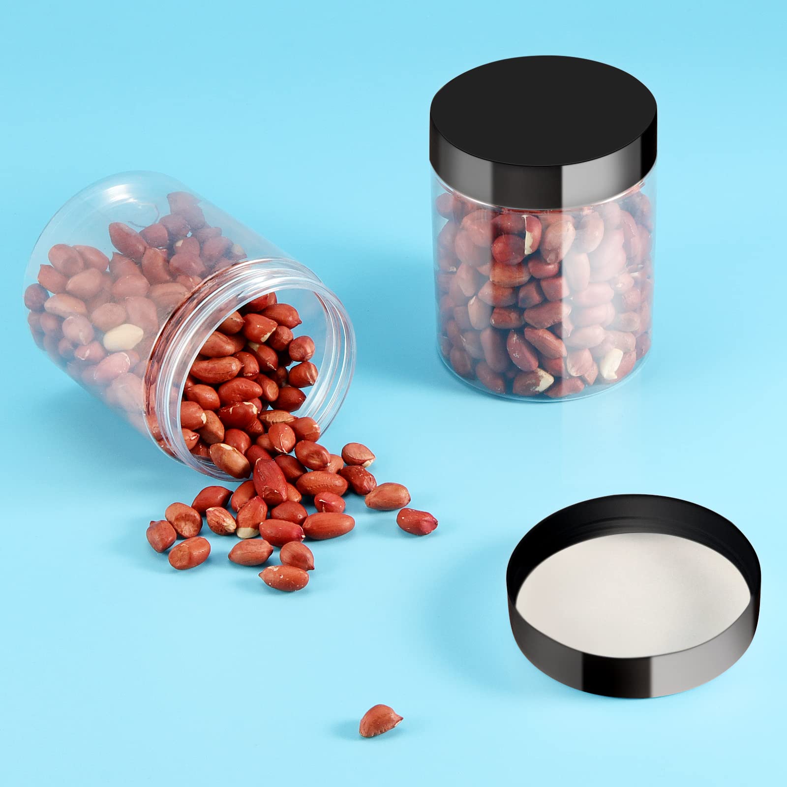 8oz 250ml Amber Plastic Potten met Deksels 8oz Amber Potten 20 g Sample Potten (Set