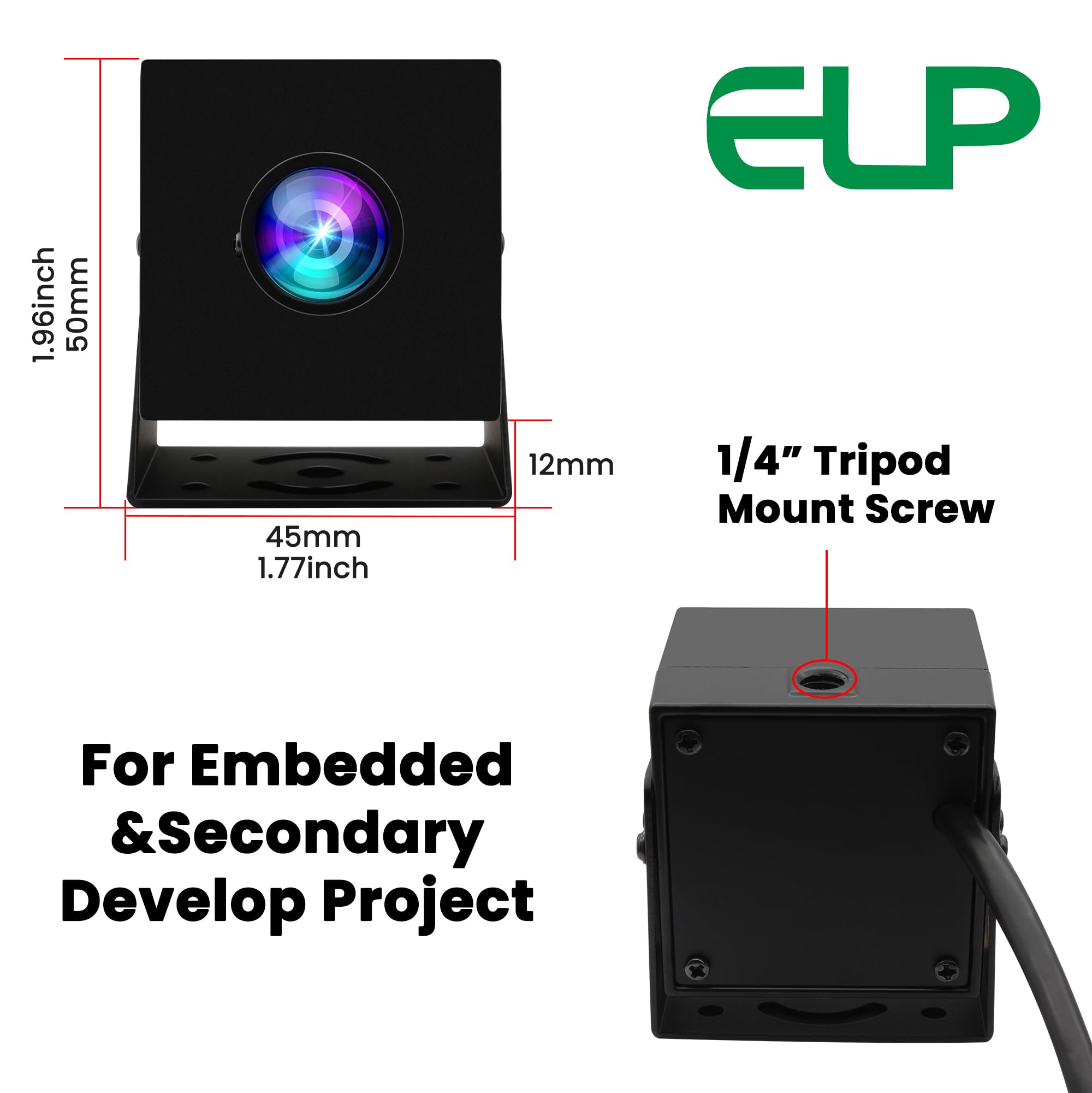 ELP 1080P 120fps 1200万画素 3.6-10mm USBカメラ Amazon.com: ELP 1080P 120fps USB Camera for Computer - 12MP