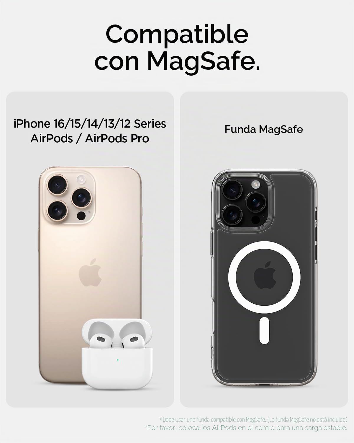 Spigen OneTap MagFit Cargador 2 en 1 MagSafe, estación de carga inalámbrica Qi2, con cable USB C de 2 m, ajustable a 45°, compatible con iPhone 17/16/15/14/13/12 Pro Max Air Plus Mini, AirPods 4/Pro 2