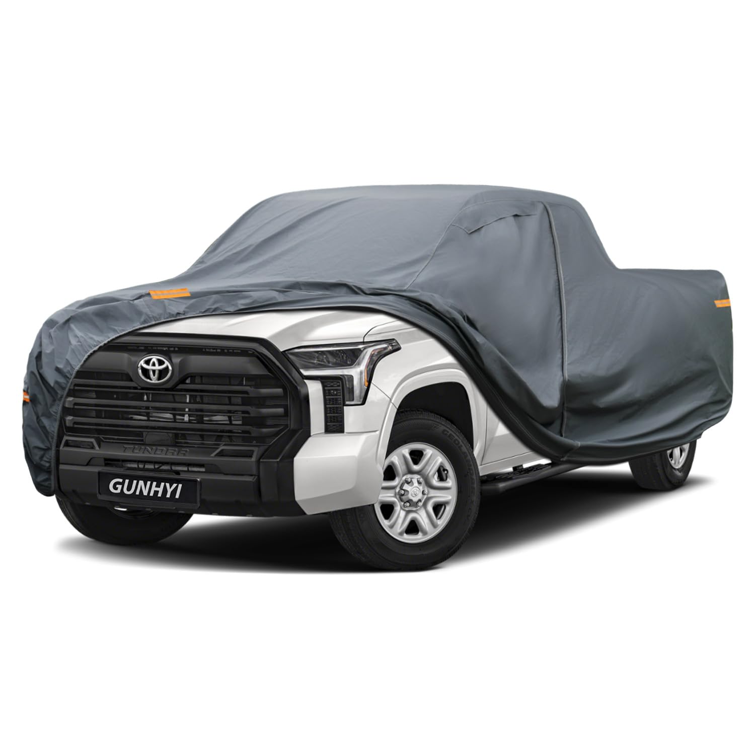 GUNHYI Premium Truck Cover Custom Fit Toyota Tundra CrewMax/Double Cab Short Bed, 16 Layers Heavy Duty Truck Cover Waterproof All Weather with Zipper Door for Sun Rain Snow Dust Uv Protection