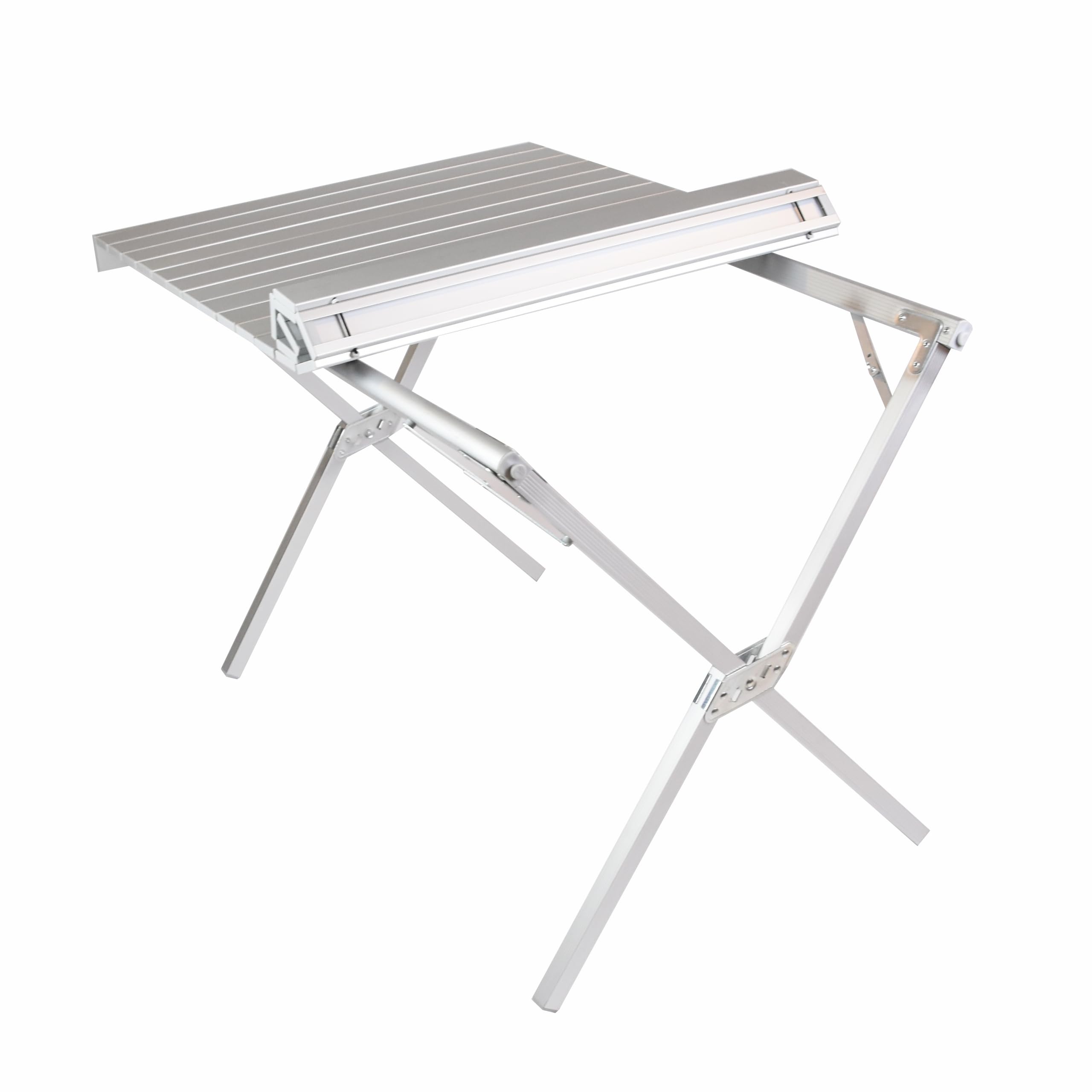 Nexos Trading Campingtisch mit Tragetasche Aluminum, grau Gartentisch Partytisch Buffettisch klappbar 108x71x72 cm