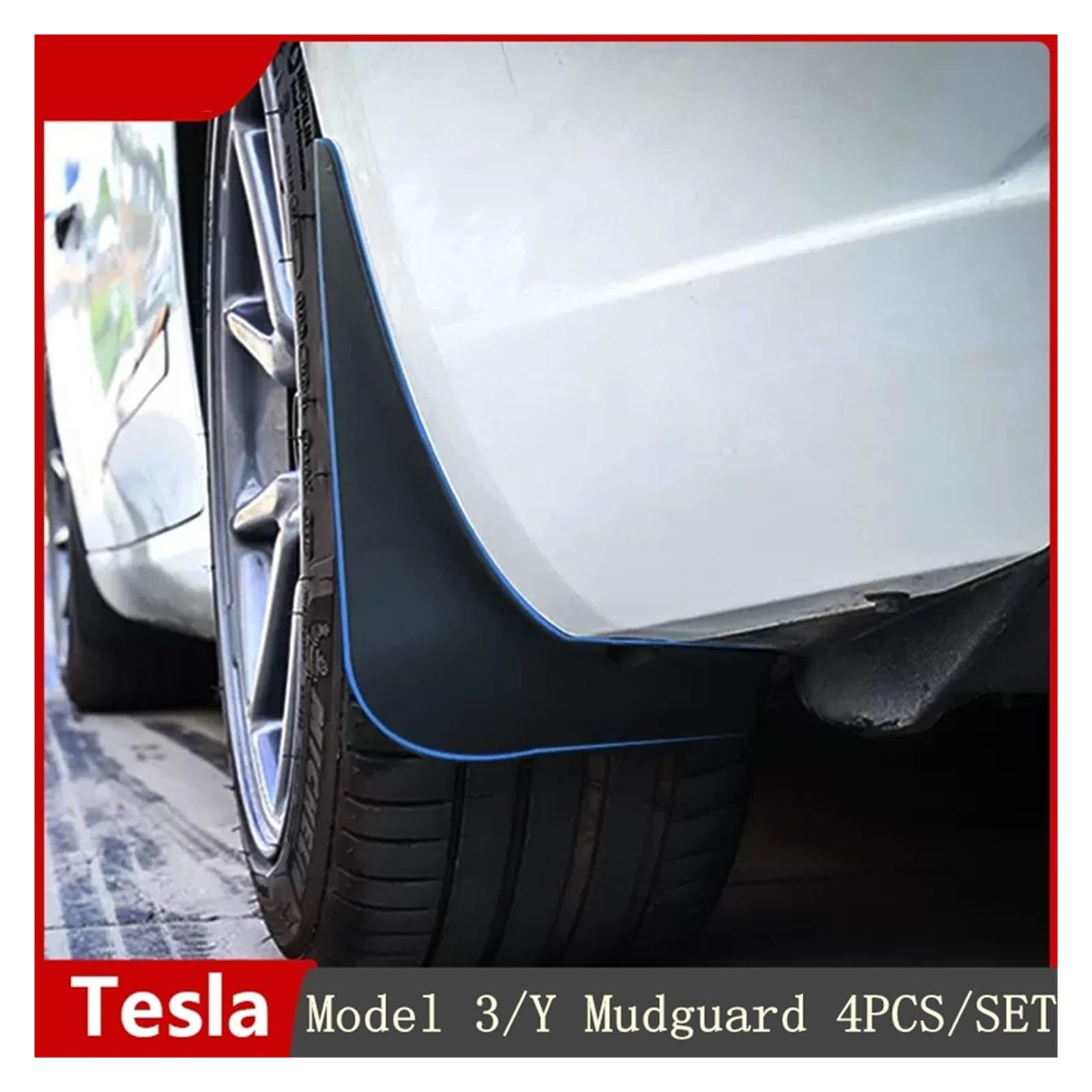 Élargisseurs D'aile En Fibre De Carbone ABS Pour Tesla Model 3 2017-2021 - Kit 4 Pièces, Protection Et Style