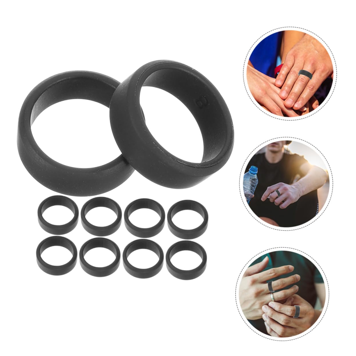 VANZACK Teiliges Elastische Silikonringe Für Männer Flexible Finger Ringe Für Sport Und Atmungsaktiv Und Komfortabel Für Lebensstile