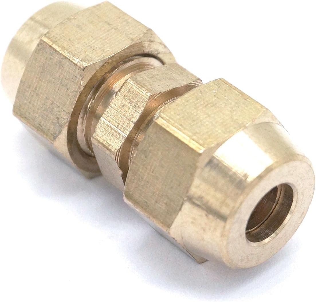 Compatible Flare Tube OD 6mm Equal Nuts M12x1.25 Brass Male Connector Pneumatic Fitting