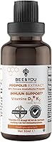 Vista 3 de BEE and You Extracto de propóleo 100% natural Vitamina D3 K2 de alta potencia, suplemento de apoyo inmunológico, antioxidantes, desintoxicación