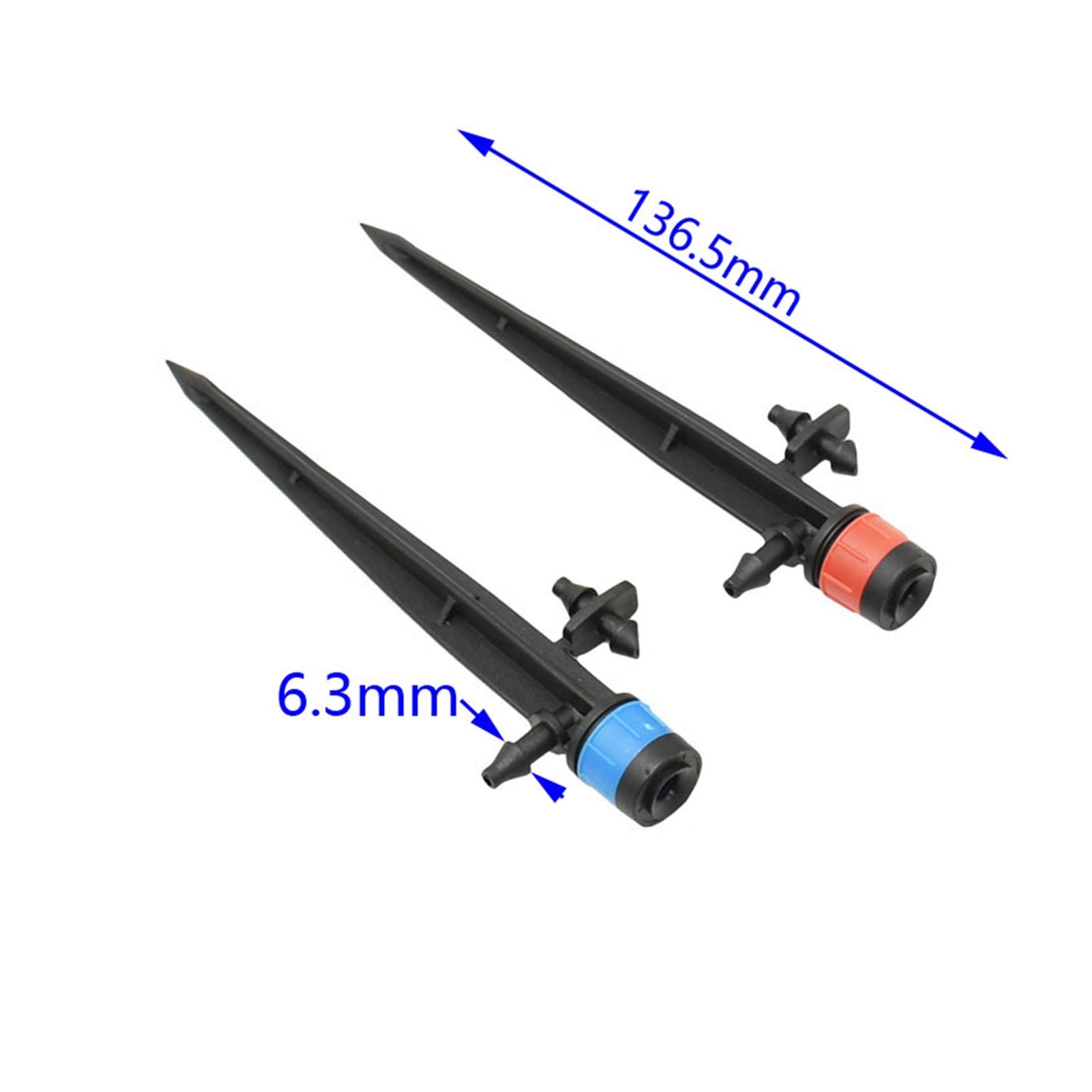 Riego del césped de rociadores Boquilla de riego por goteo con un gotero de 360 ​​grados compatible, boquilla de refracción ajustable, boquilla de rociadores 200pcs (Color : Red)