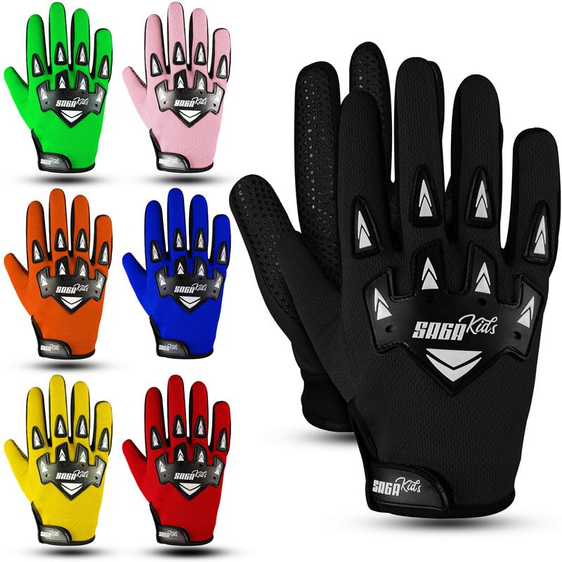 SAGA SPORTS kids bike gloves For Future Champions. motocross glove with Ultimate Protection. Essential dirt bike & bmx gloves
