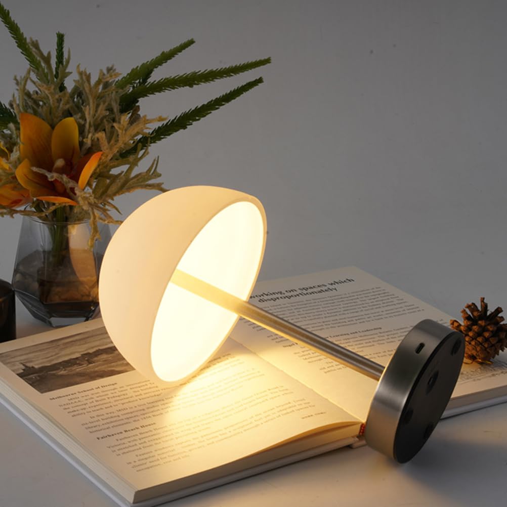 AoLa Chrom Tischlampe Akku Pilzlampe LED Tischleuchte Kabellos Dimmbar mit Touch Control USB Aufladbar Batterie Nachttischlampe Ohne Kabel Tragbar Nachtlicht für Schlafzimmer Wohnzimmer Esstisch