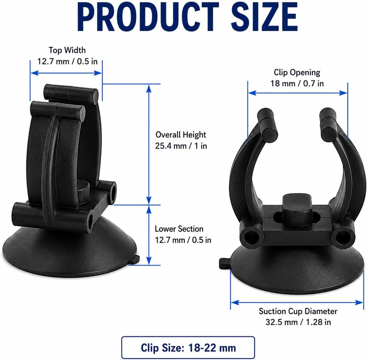 10Pcs Aquarium Suction Cup Clips, 18-22mm, Black, Universal Fish Tank Holders for Heaters, Pumps, Filters and Hood image 4
