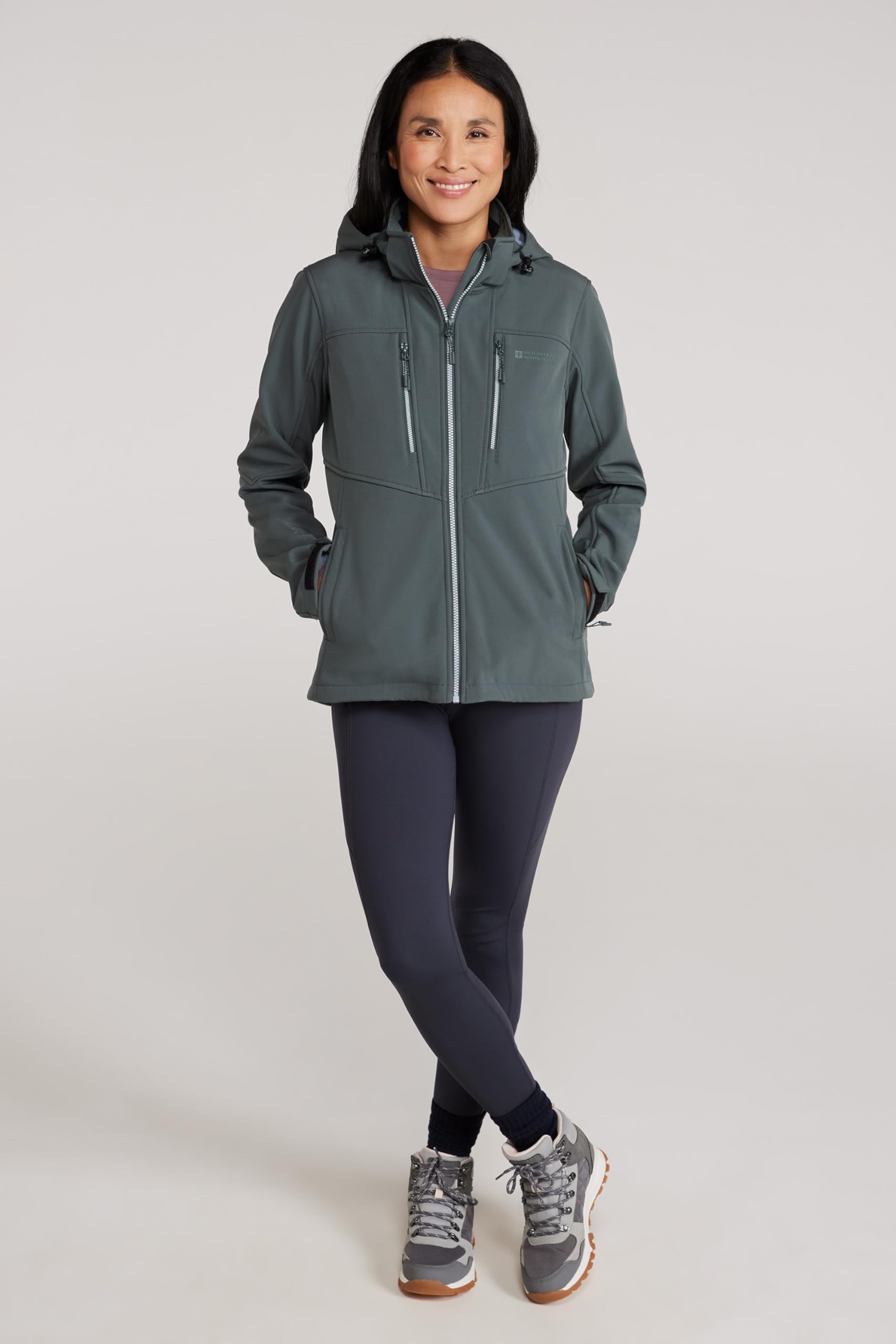 Mountain Warehouse Genesis Veste Softshell pour femme – Manteau imperméable et coupe-vent – Printemps été, randonnée, marche et plein air