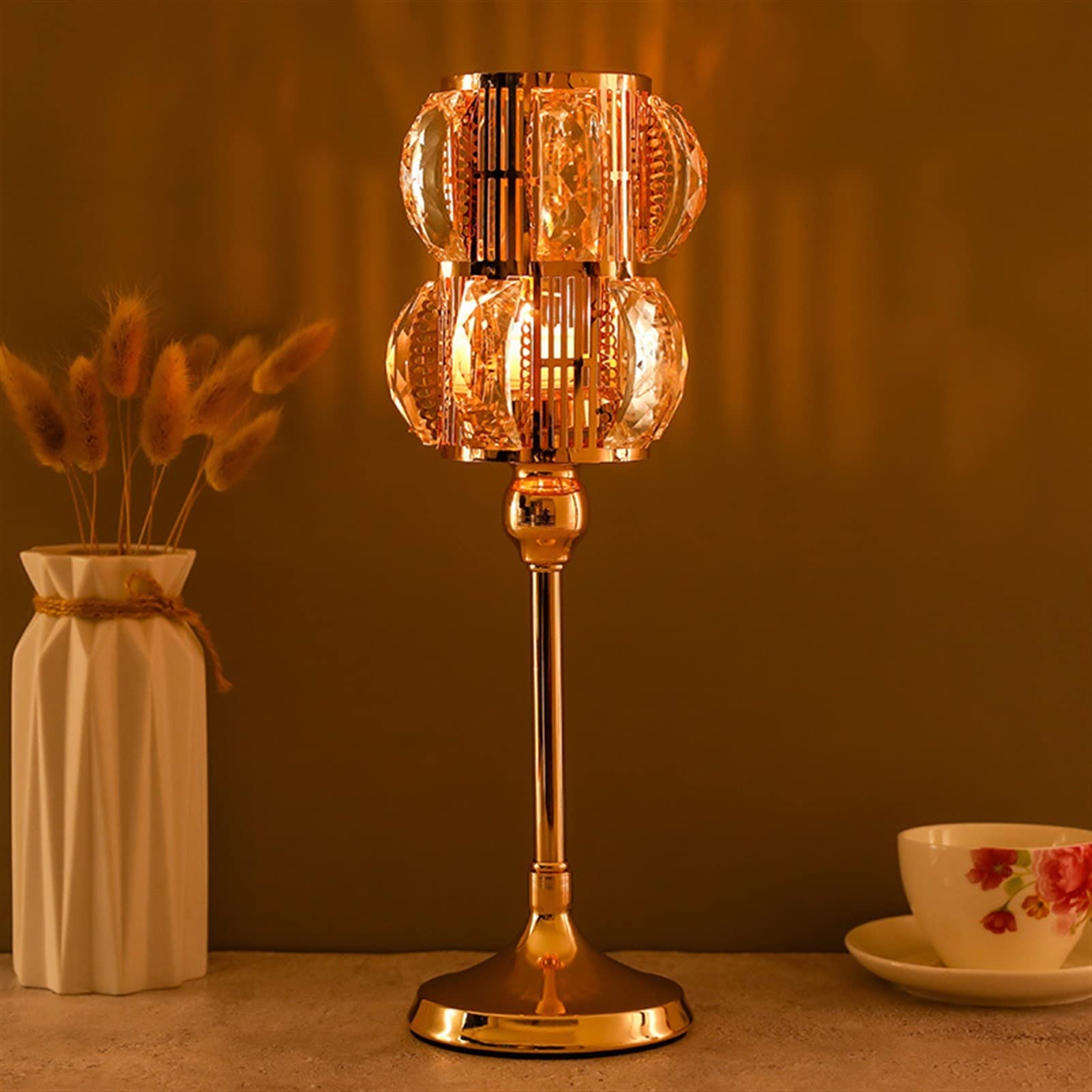 Crystal Tealight Vela Topes de Café Mesa de Comedor Centros de Mesa Metal Candelabros Boda Navidad Decoración de Halloween