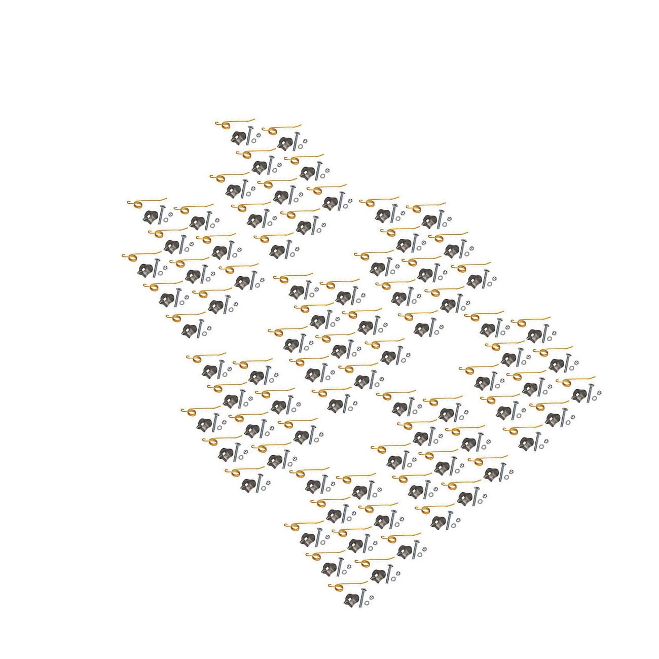 Replacement part fits 80 Pack Hay Rake Teeth & Hold Down Clips Fits New Holland 258 256 57 56 55 64562 CHStet46419