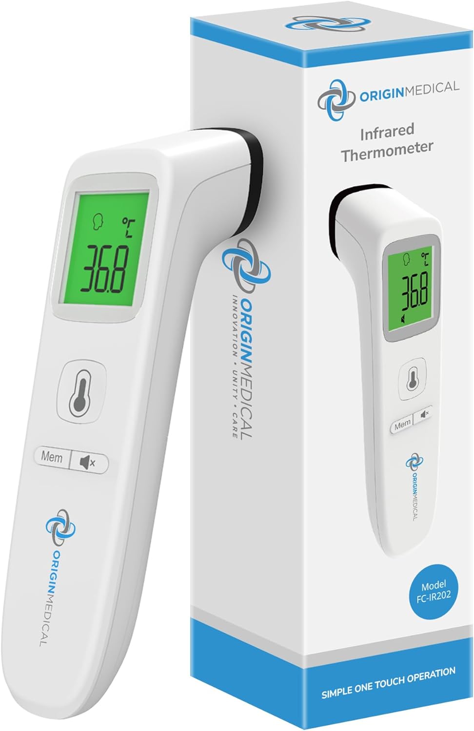 Digital Forehead Thermometer Non-Touch for Adults, Children, Baby, IR Sensors for Fast and Accurate Readings to Detect Fever and High Temperature, 3 Color LCD Screen, Records 35 Memory, Silent Mode