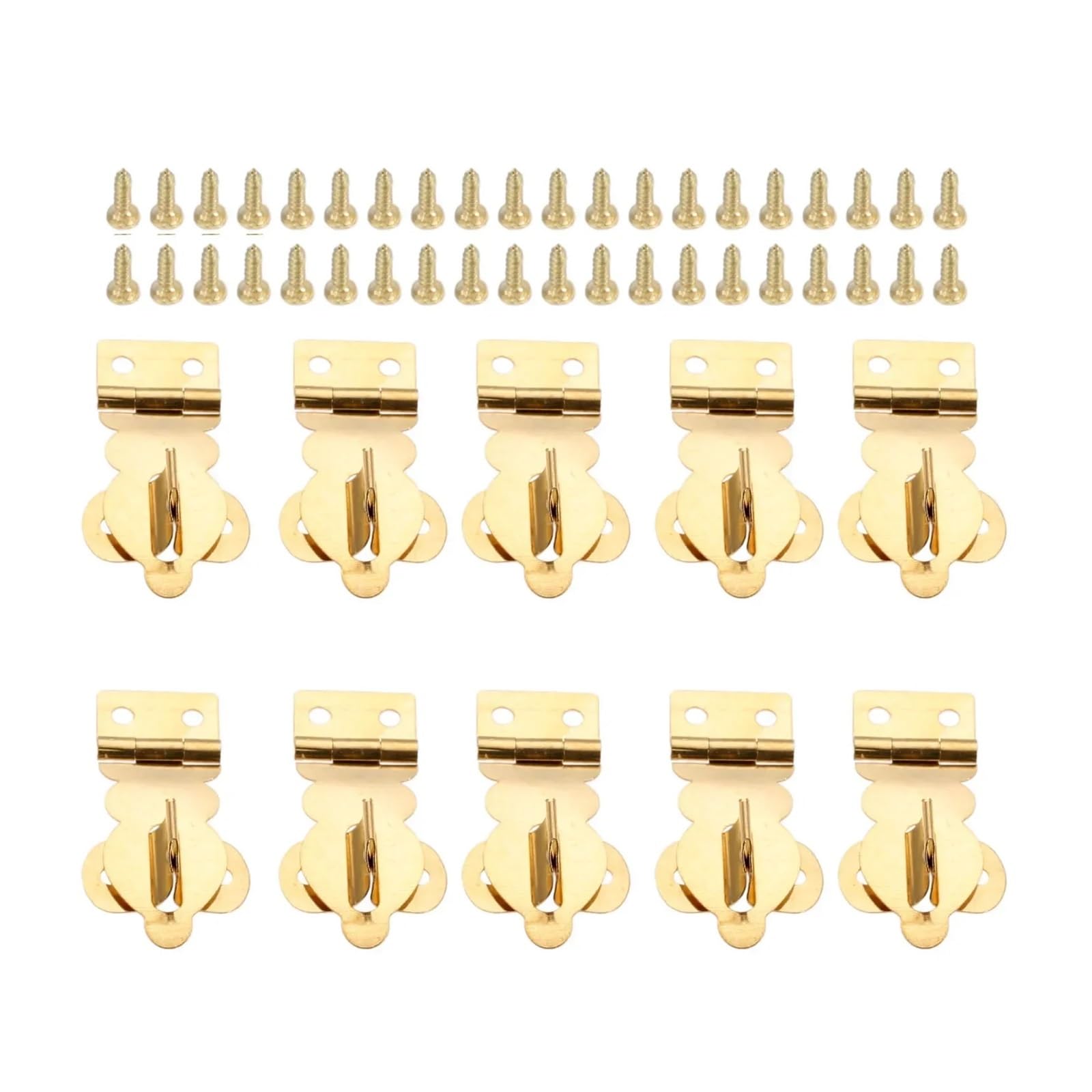 12Pcs Brass Antique Jewelry Box Padlock Hasps Locked Wooden Handbag Buckle Latch Clasp Furniture Hardware 27 * 19mm