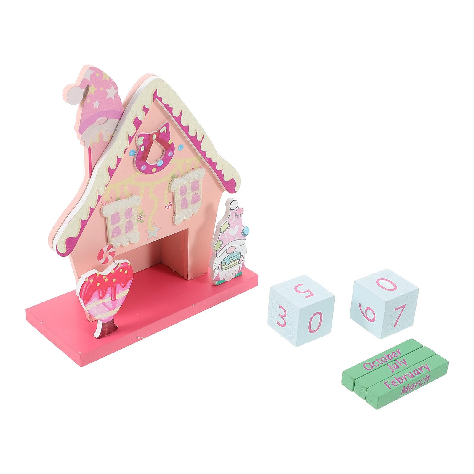 minkissy 4 Ensembles Calendrier Perpétuel de Bureau en Bois, Charmant,