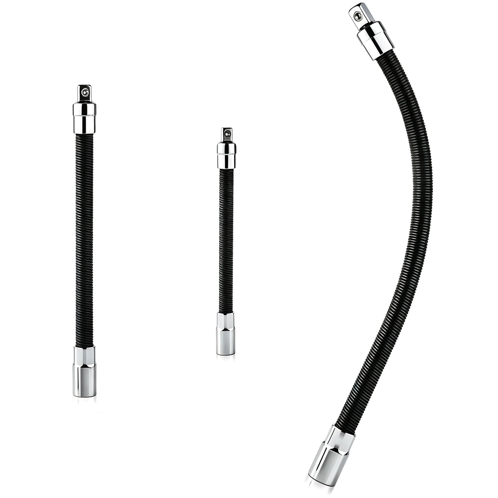 ITRDDGE 3-Piece Flexible Socket Extension Bar Set, Square Extension Bars