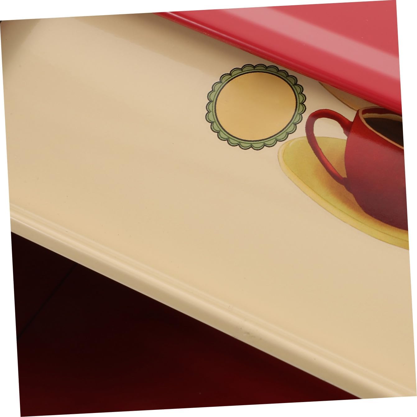 TOYANDONA Vintage Red Drum-shaped Bread Box Large Kitchen Bread Storage Organizer for Home and Restaurant Baking Food Storage