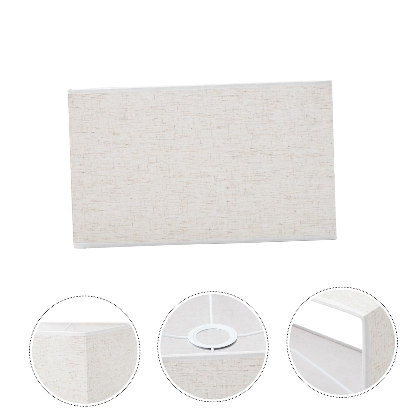 Artibetter Abat Jour Rectangulaire en Tissu Beige, Housse de Lampe Facile à Installer Effet Décoratif, Couverture Légère pour Décoration Chambre Fille Ado