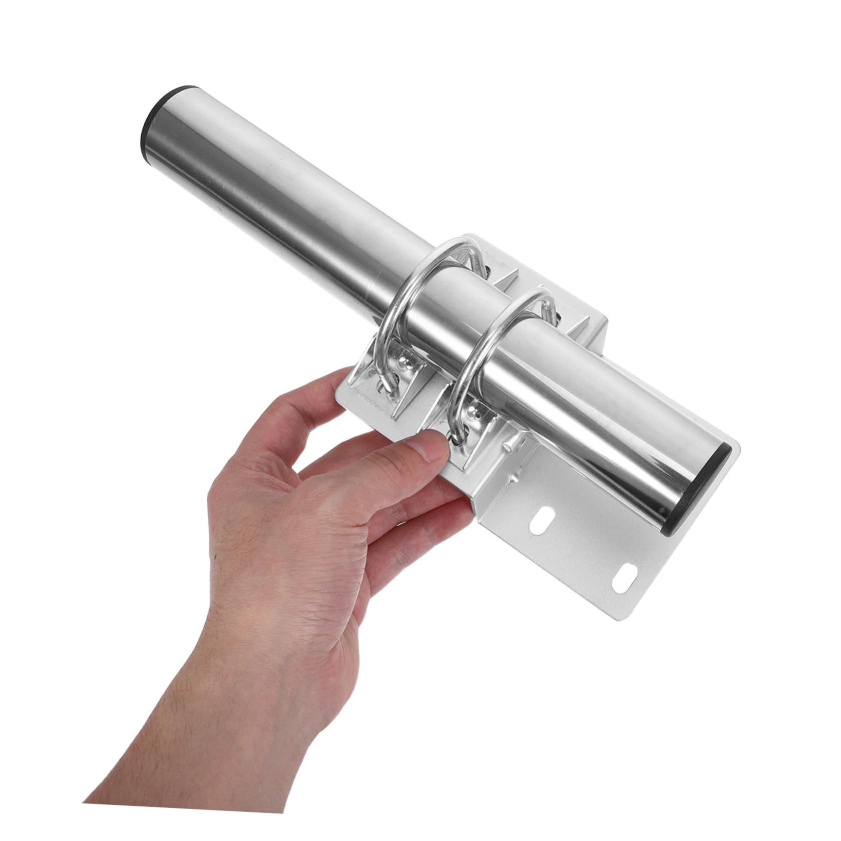 Soporte de Antena Exterior de Hierro Resistente Abrazadera Ajustable para Mástil de Poste 25 Mm, Kit de Montaje en U para Pared o Techo, Uso en Estaciones Meteorológicas y TV