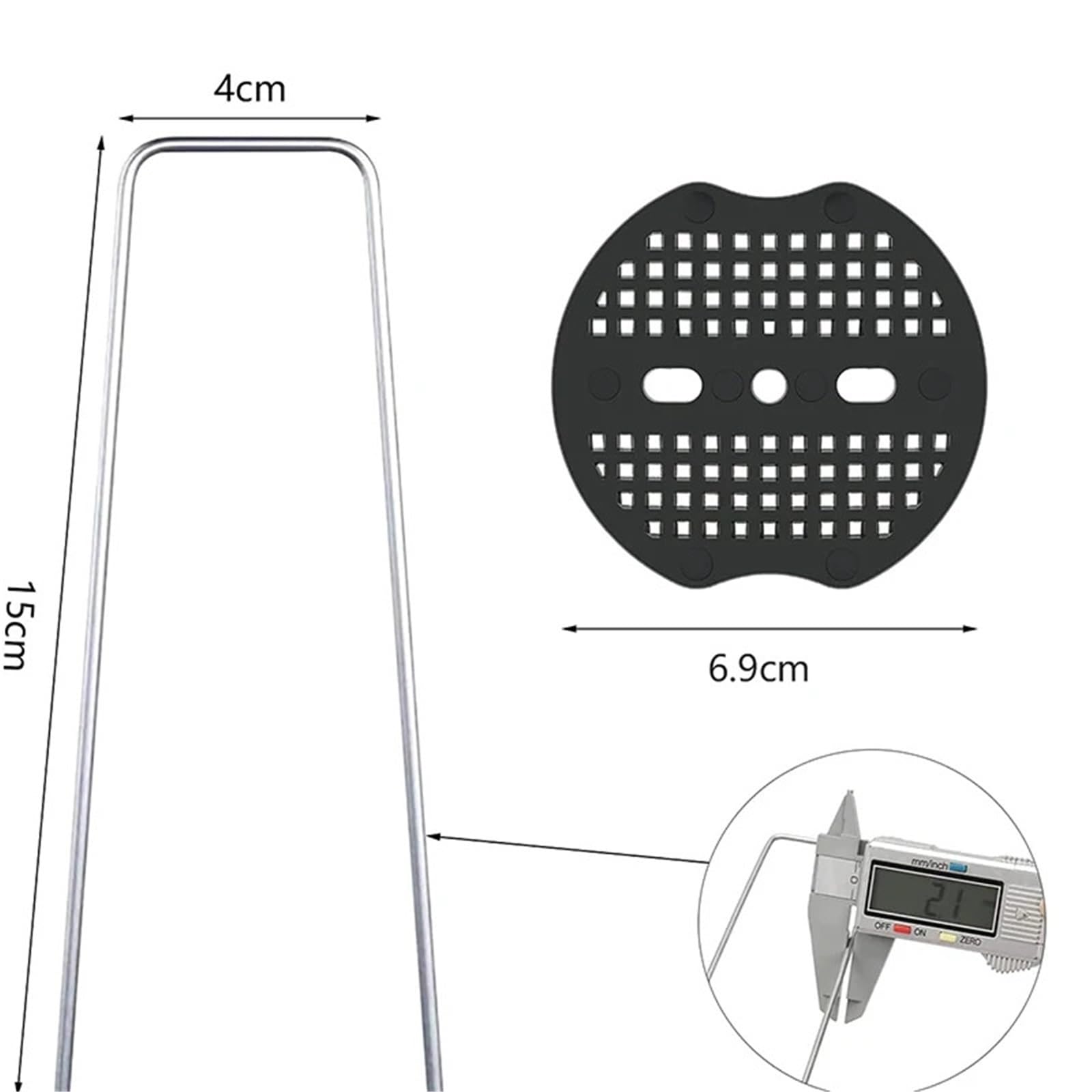 Zwierzęta kontrolne chwastów, Zestaw 120 szt. palików ogrodowych ze stali ocynkowanej do mocowania plandeki z tkaniny barierowej dla chwastów 15x4 cm(Garden stakes)