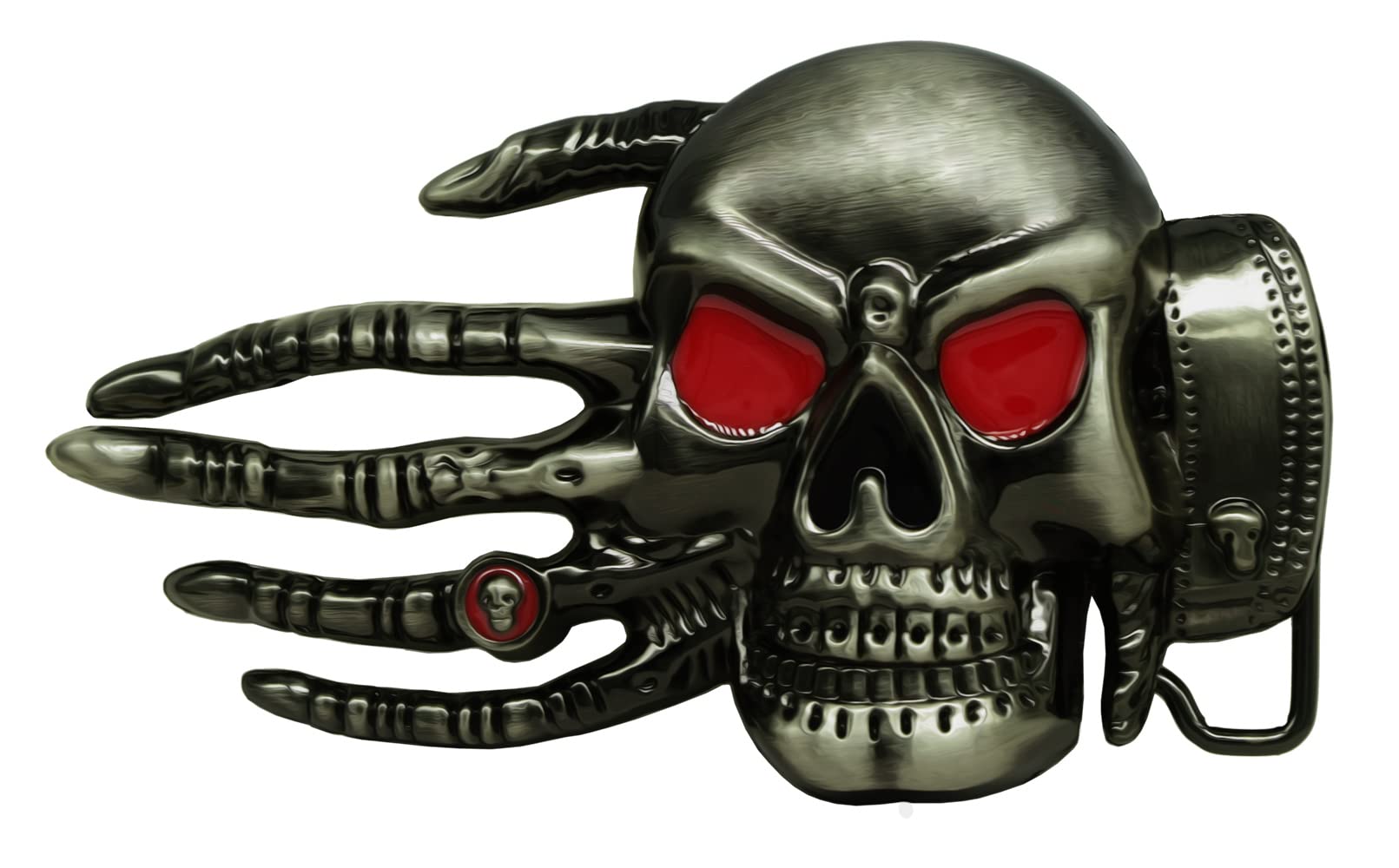 Moranse Belt Buckles Of Ghost Skeleton Pirate Skull Design Cowboy Style