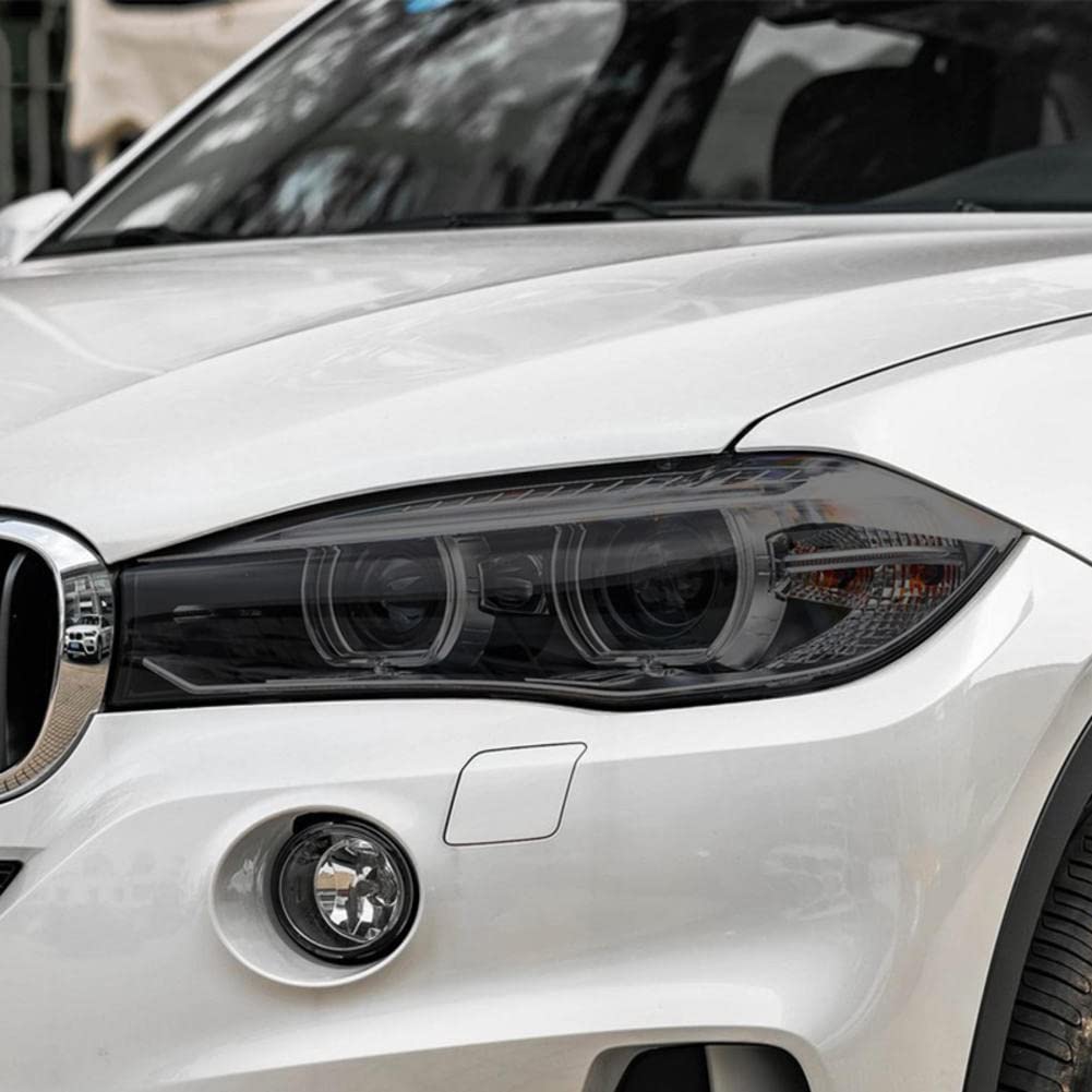 2 Pezzi Auto Faro Tinta Nero Pellicola Protettiva Vinile Protezione Adesivo TPU Trasparente, per BMW X5 F15 M F85 G05 Accessori