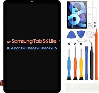 LCD Display for Samsung Galaxy Tab S6 Lite Screen Replacement for Samsung Galaxy Tab S6 Lite P610 SM-P610 SM-P615 10.4 inch Touch Digitizer Full Assembly with Repair Tools