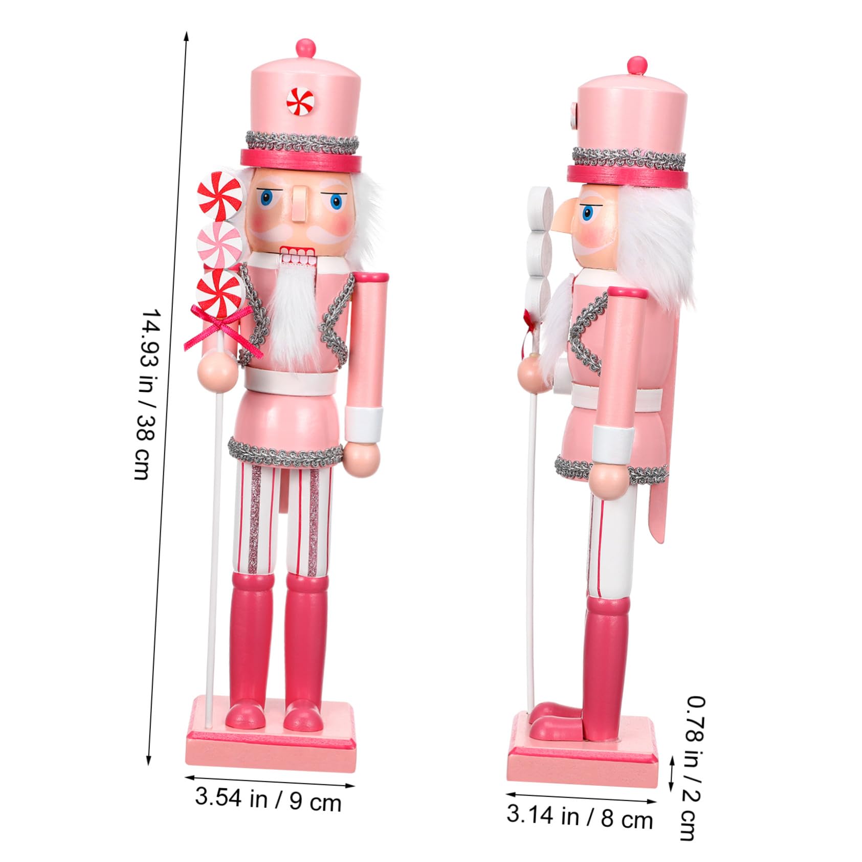 Drewniany Ozdobny Żołnierz Orzechowy Świąteczna Dekoracja Stołu i Domu Rzemieślniczy Nutcracker Boże Narodzenie Trwały i Szczegółowy Ornament