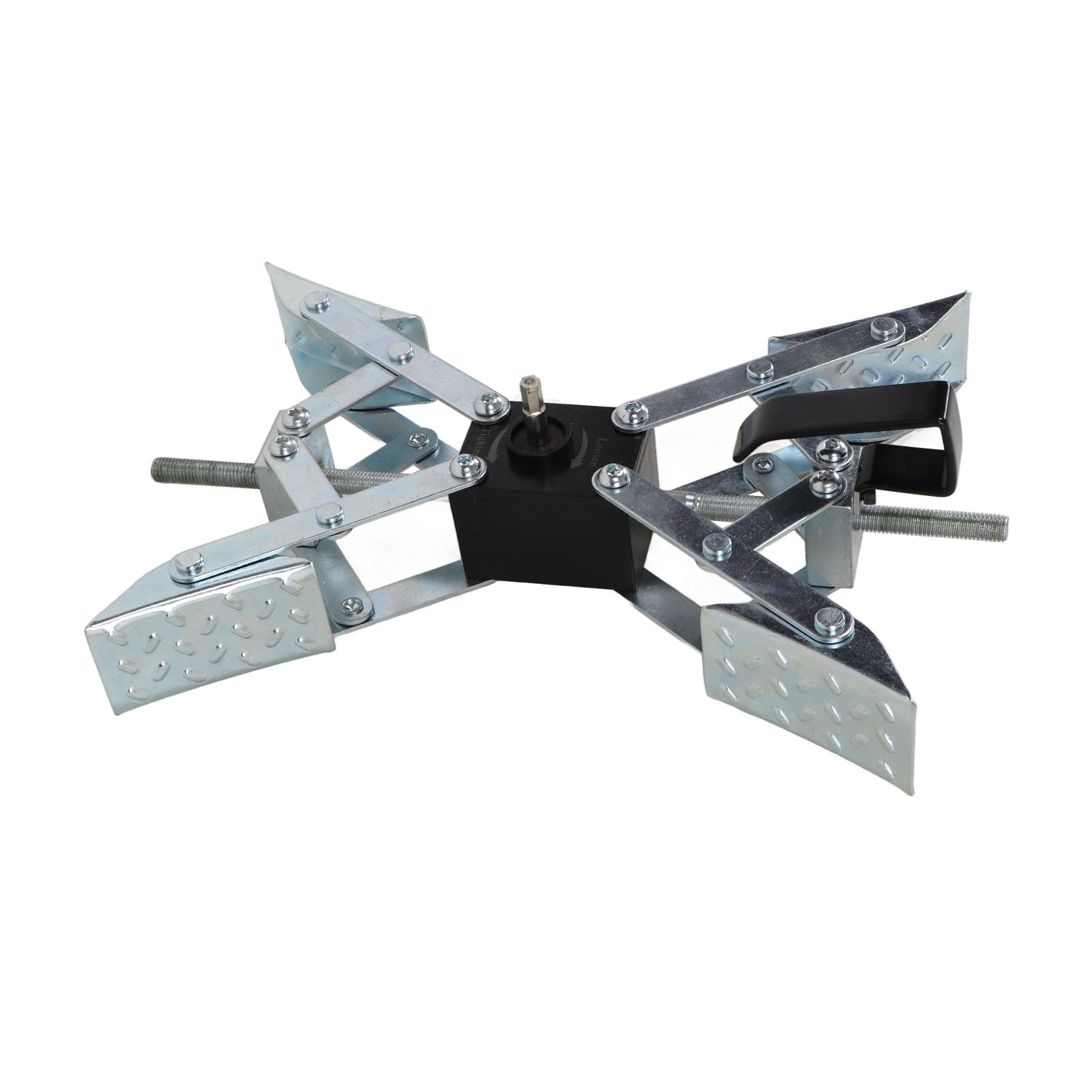 Akozon 2PCS X Kształt Kołek Stabilizator kół RV Pirena - Odlewana Stalowa Stabilizator Tarcia do Przyczep Podróży, Obozowiczów i Samochodów Samochodowych - Regulowany Kółko z Wiertłem
