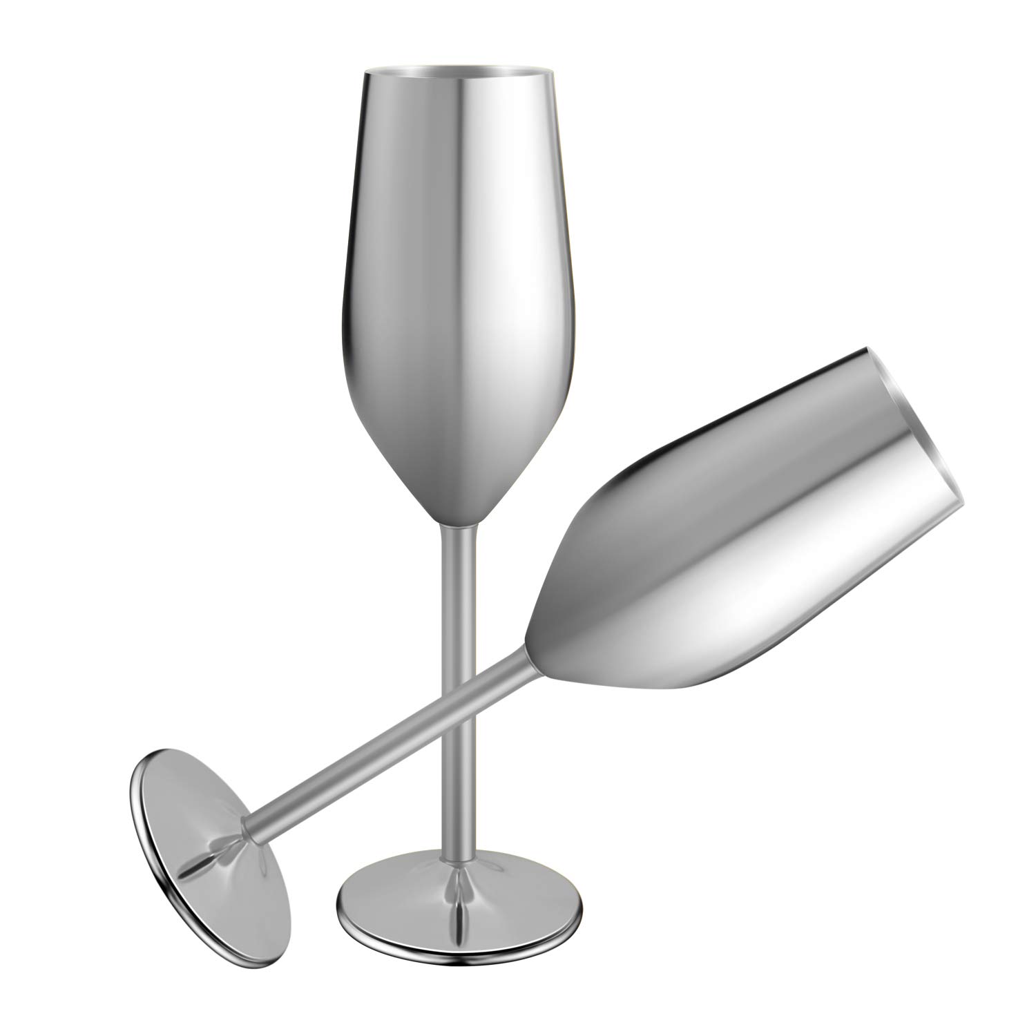 Buy champagne flutes glass silver Stainless Steel Wedding Champagne