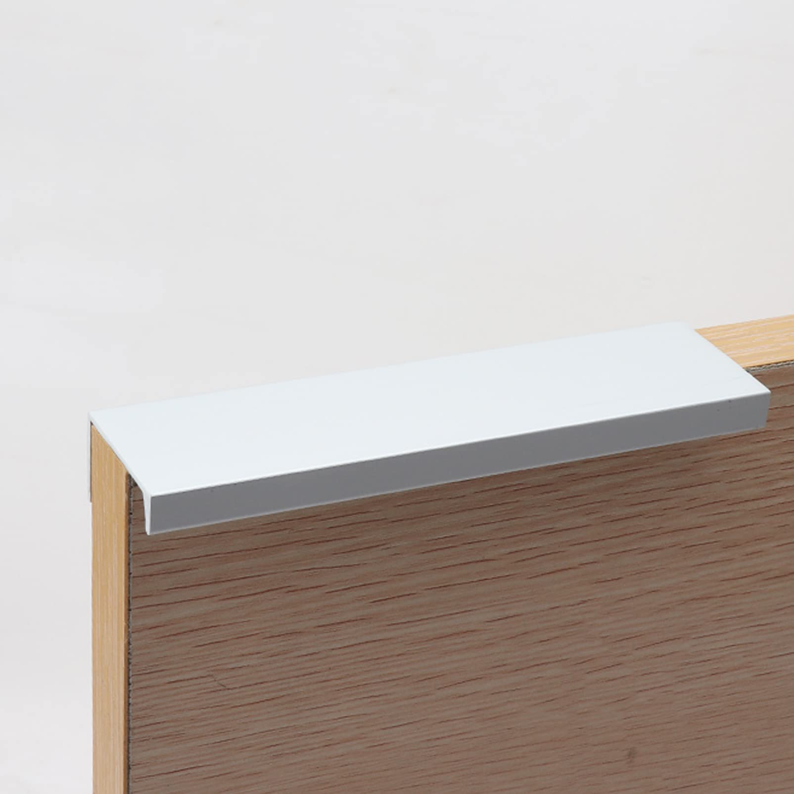 MNGHAYYR Concealed Finger Edge Cabinet Pulls Furniture Handles Hidden Drawer Pulls Aluminum Cabinet Handle Modern Style Multiple Sizes(Total Length 120mm)