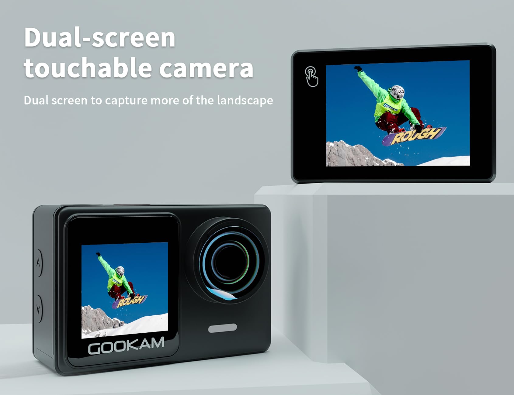 Caméra Sport 4K Ultra HD WiFi 20MP Double Écran Étanche 40M Grand Angle 170° Télécommande 2.4G 2 Batteries 1350mAh