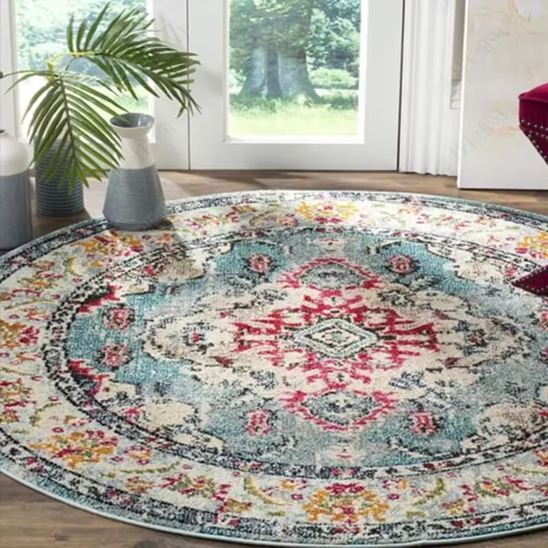 Tapis rétro américain grand format 90 cm antidérapant pour le salon
