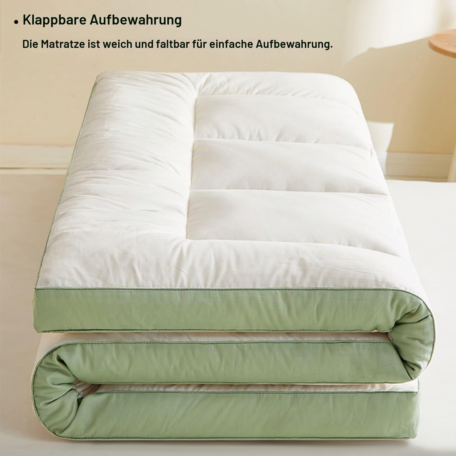 NEPHRA Futon Matratze 180x200 Dick und Faltbar, Aus Polyester, Bodematratze, Klappbare Matratze, Ideal für Gäste, Schlafsäle, Camping, Sofas und Liegen(Thickness 9cm,200 x 220 cm)