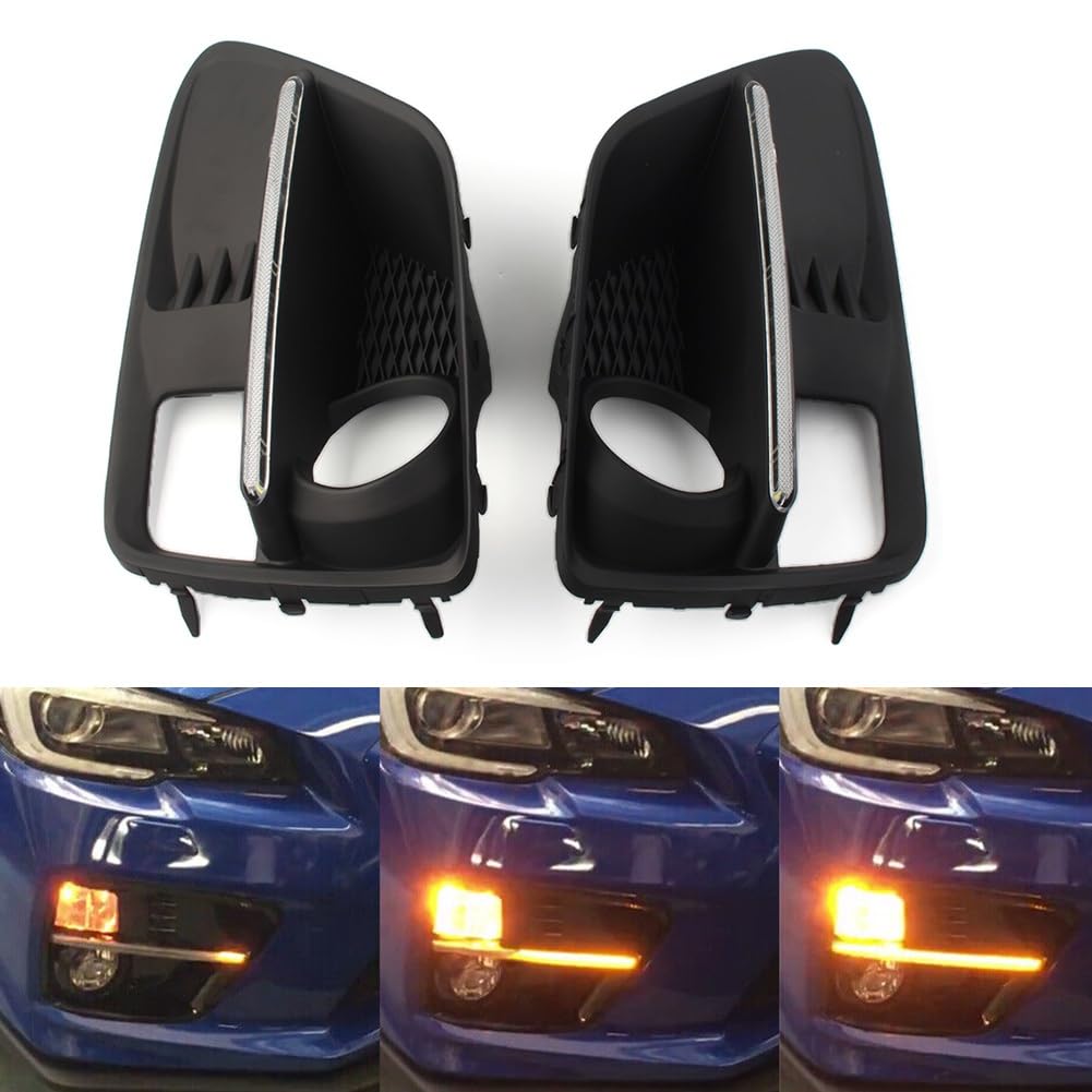 NOCHE Luce Direzione 2 PCS Auto DRL con Indicatore di Direzione Giallo Lampada per Subaru WRX/WRX STI per 2015-2017 Daytime Running Light Specchietti Laterali Luce