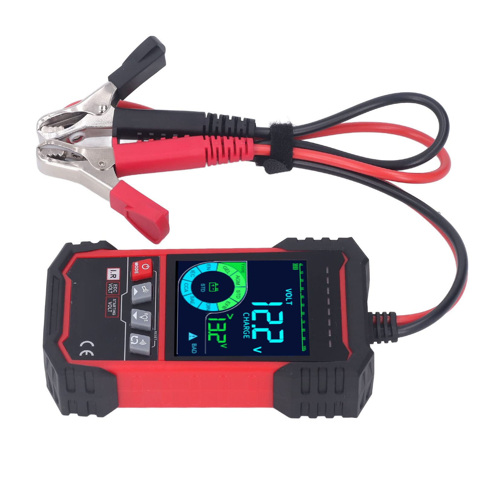 Tester Akumulatora Samochodowego Tester Obciążenia CCA Tester Alternatora Samochodowego Cyfrowy Analizator Akumulatora Samochodowego do Samochodu Ciężarowego Motocykl Morski SUV