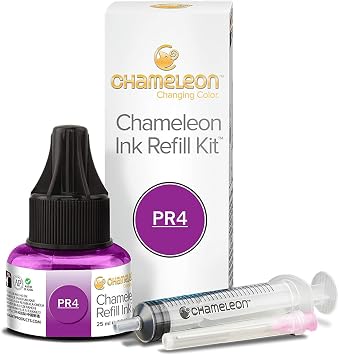 Chameleon Art Products, Ink Refill, Purple Grape PR4, Complete Refill Kit - 25 ML