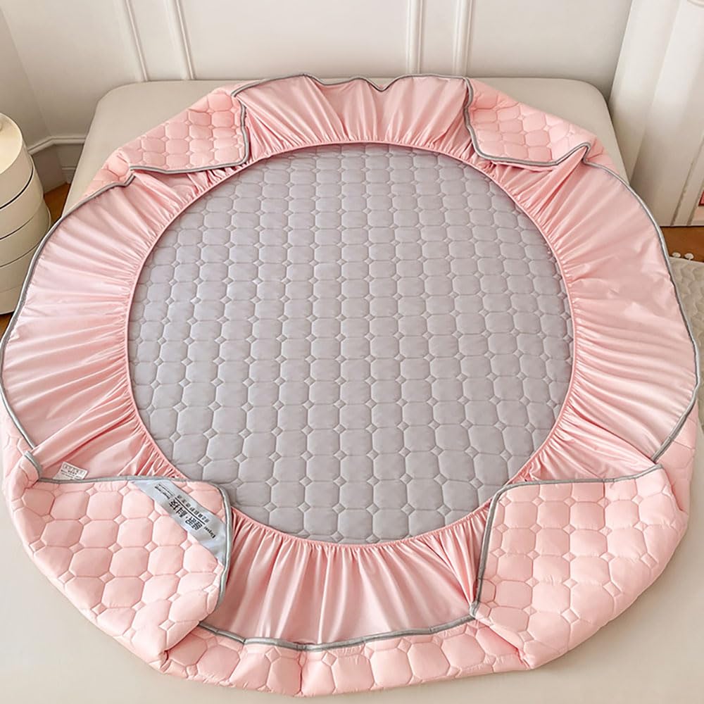 Proteger contra Los Ácaros del Polvo Protector De Cama Topper, Color Sólido Patrón A Cuadros Protector De Colchón, Fácil Cuidado Suave Se Adapta hasta 25 Cm-Grey||200x220cm