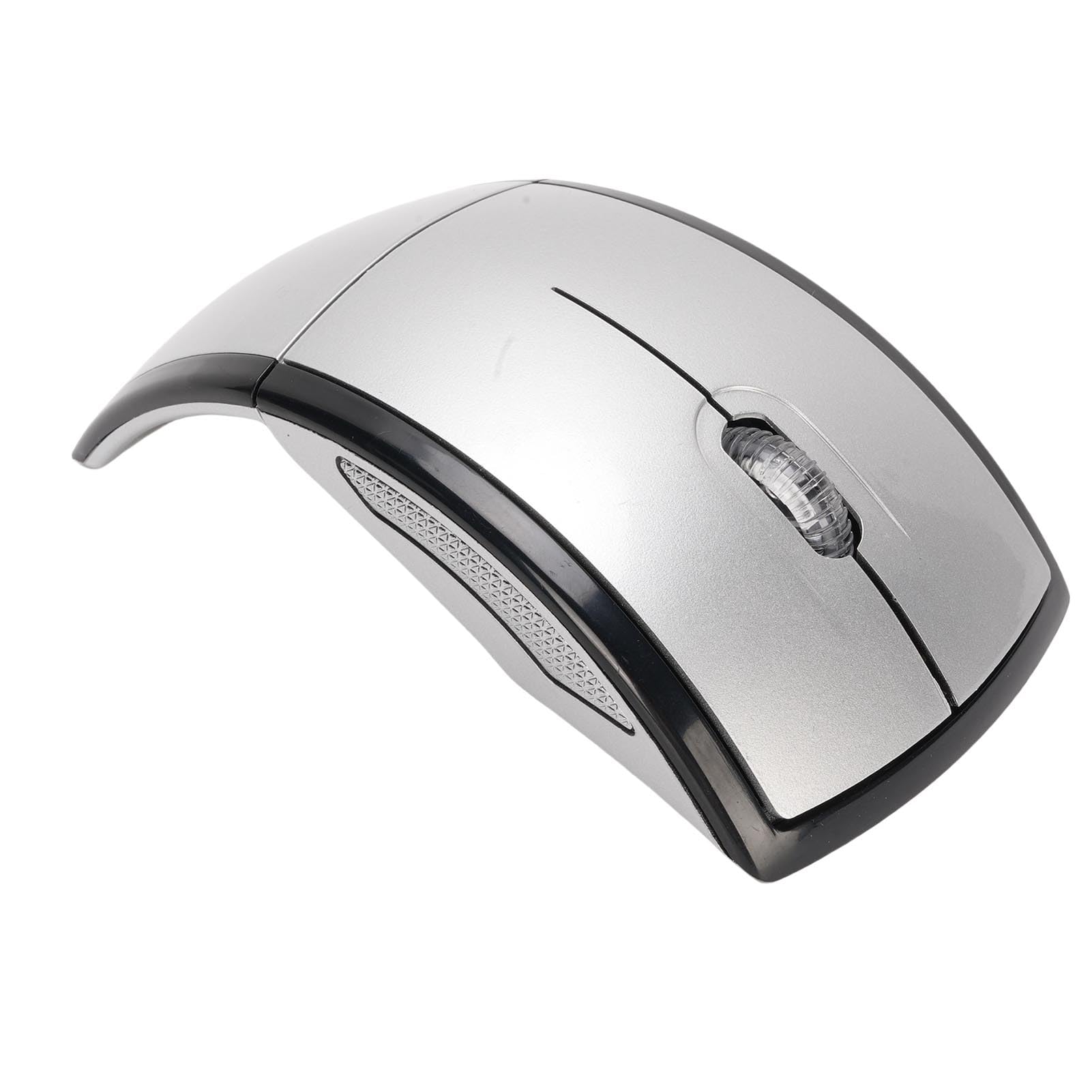 XUMIUZIY Folding Wireless Mouse, Portable 2.4G Ergonomic Computer Mouse with Magnetic Power Off Switch, for Laptop PC (Silver)-image-28